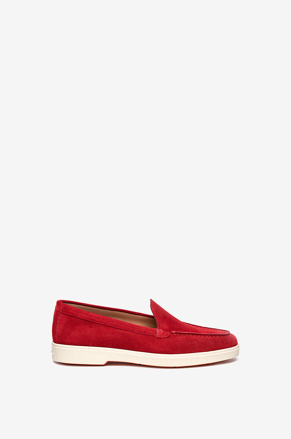SANTONI Mocassins en daim à semelles en caoutchouc Femme ROUGE 2