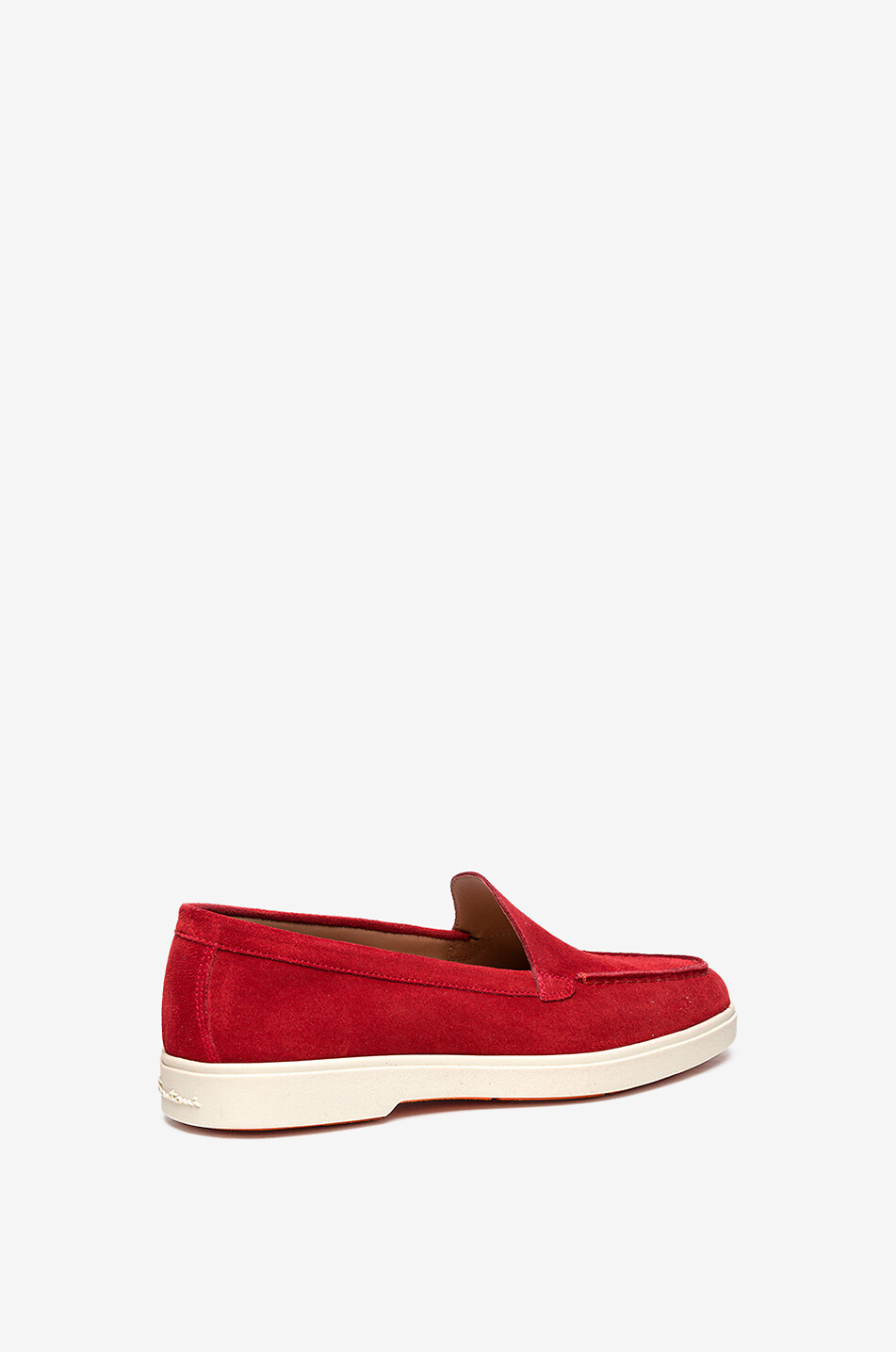 SANTONI Mocassins en daim à semelles en caoutchouc Femme ROUGE 4