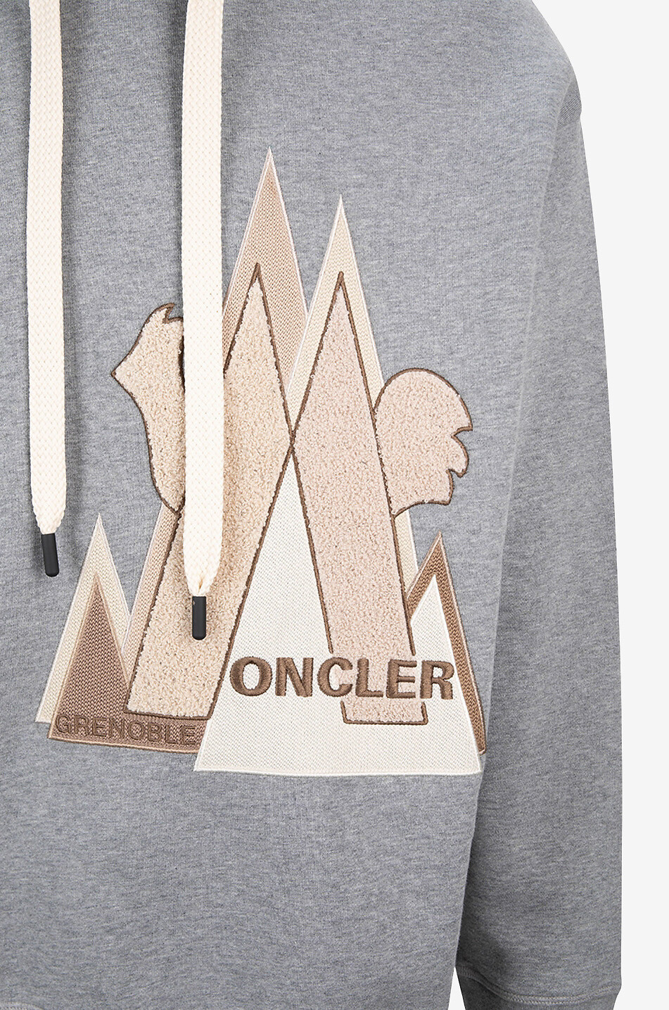 MONCLER GRENOBLE Sweat-shirt à capuche et patch logo XXL Day-Namic Homme GRIS 3