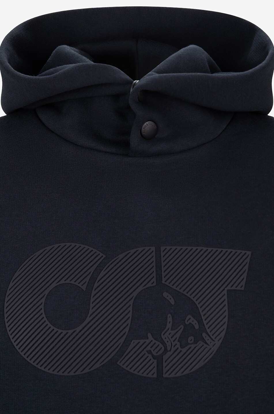 ALPHA TAURI Shero V2.Y8.02 monogram printed hooded sweatshirt Men BLACK 3