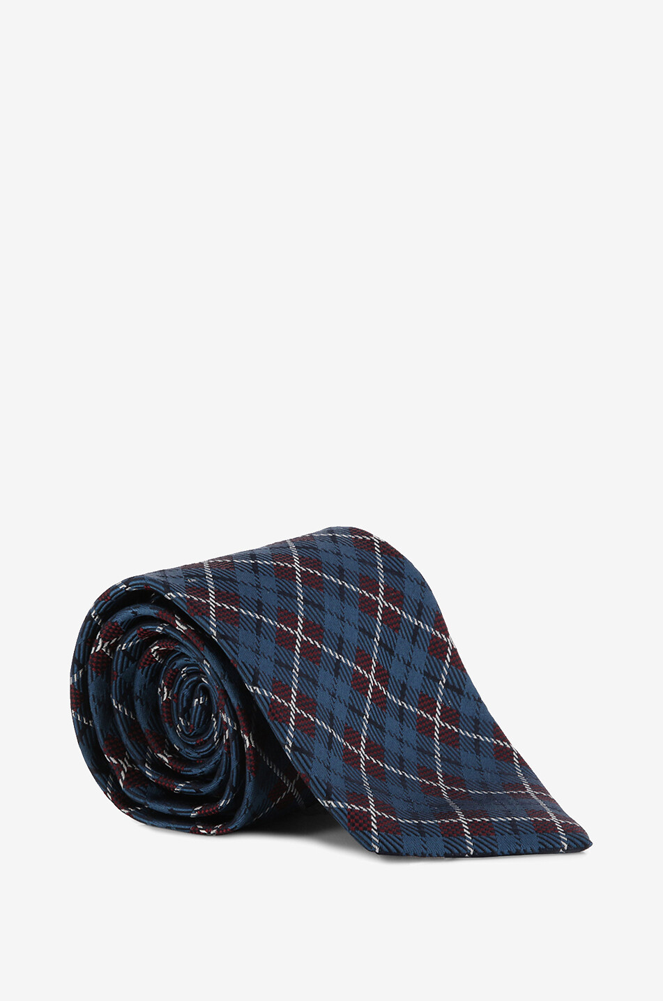 BIGI CRAVATTE Cravate en soie à carreaux tartan Senna Homme BLEU FONCE 1