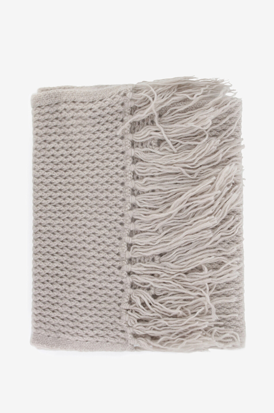 Cashmere and cotton knit scarf