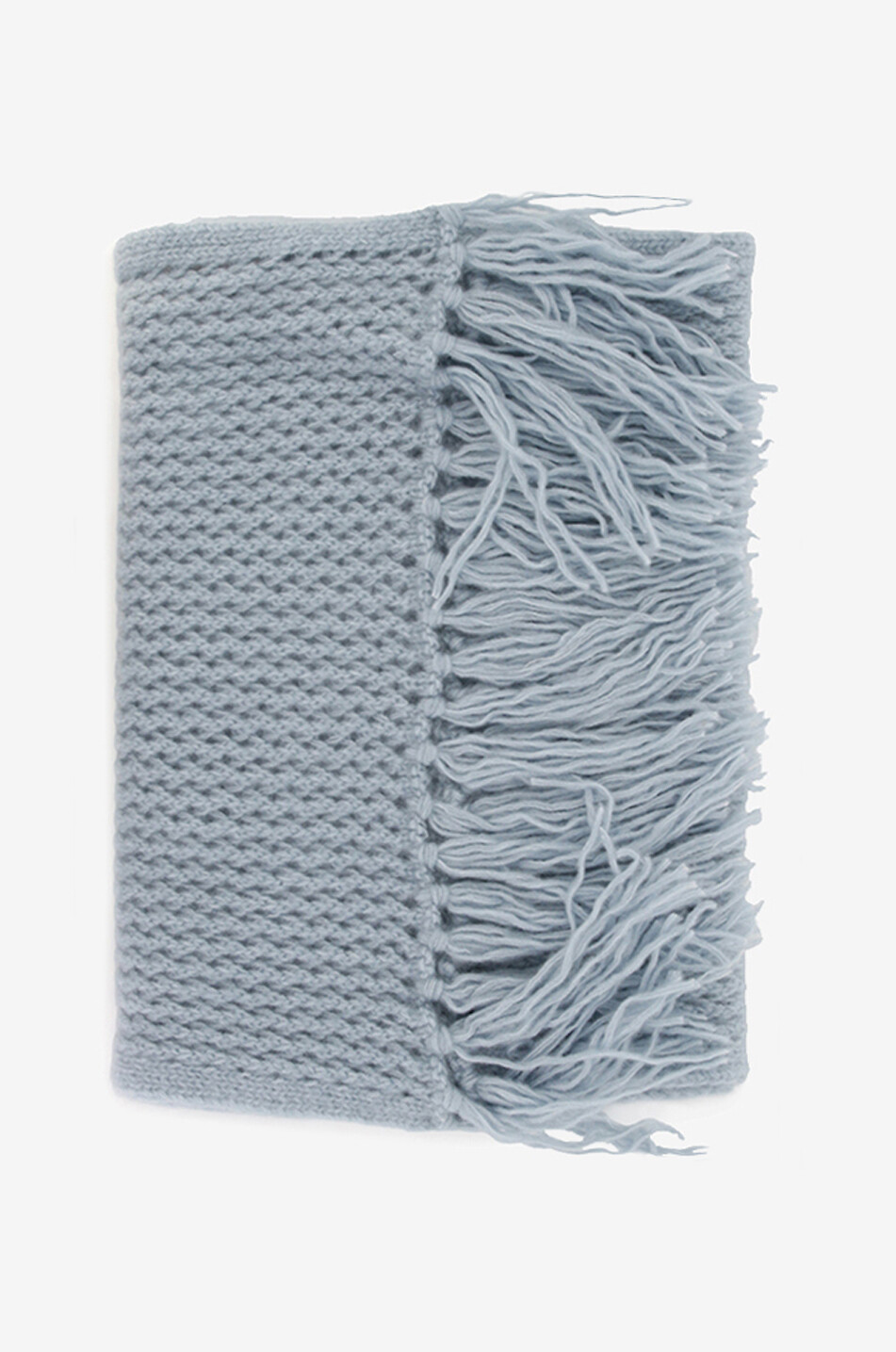 Cashmere and cotton knit scarf