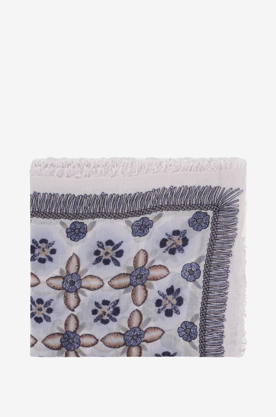 Geblümte Stola aus Kaschmir Seide und Modal Lansies