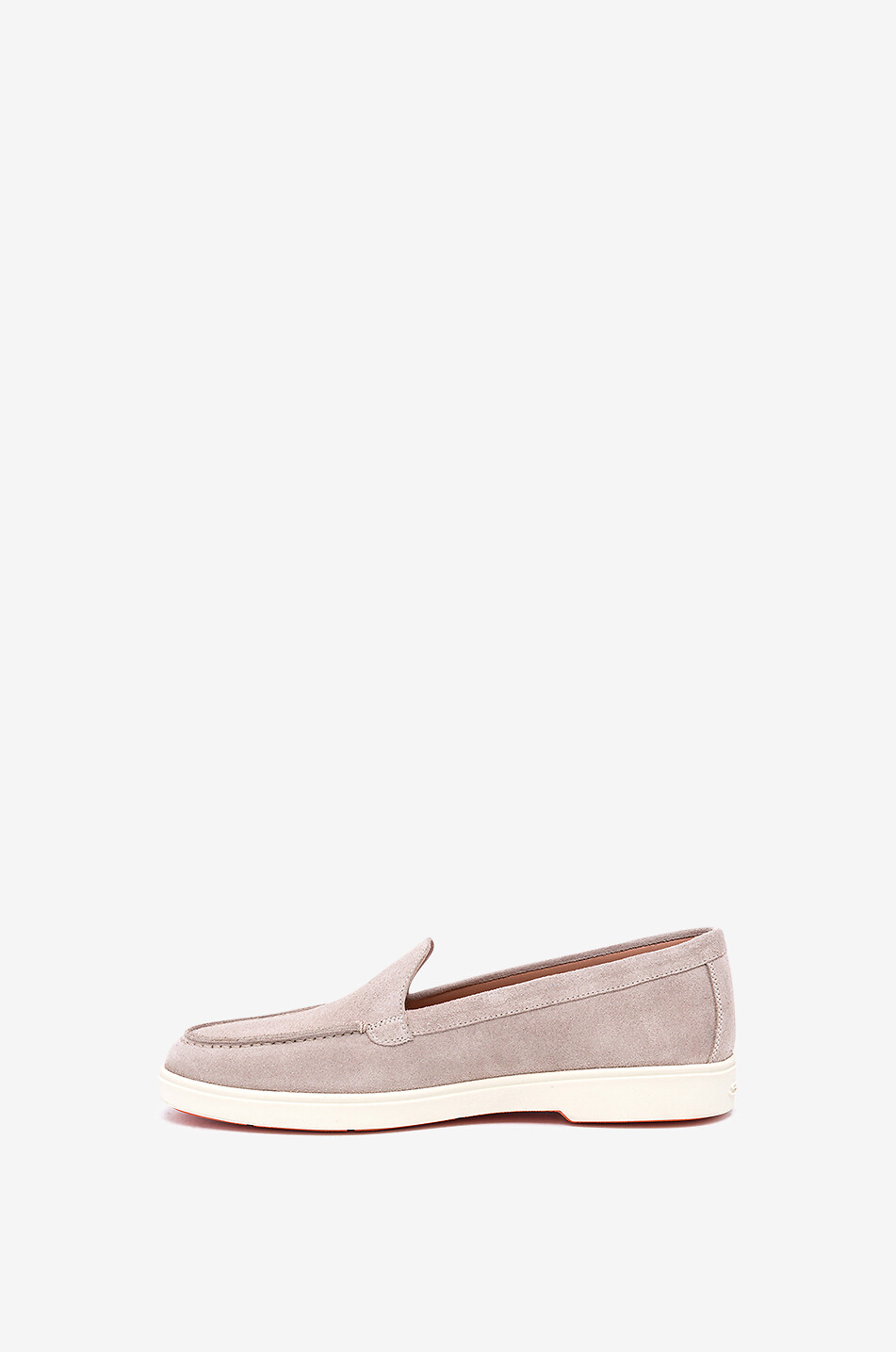 Suede loafers with rubber soles - SANTONI - PINK - Bongénie Suede loafers with rubber soles - SANTONI - PINK - Bongénie
