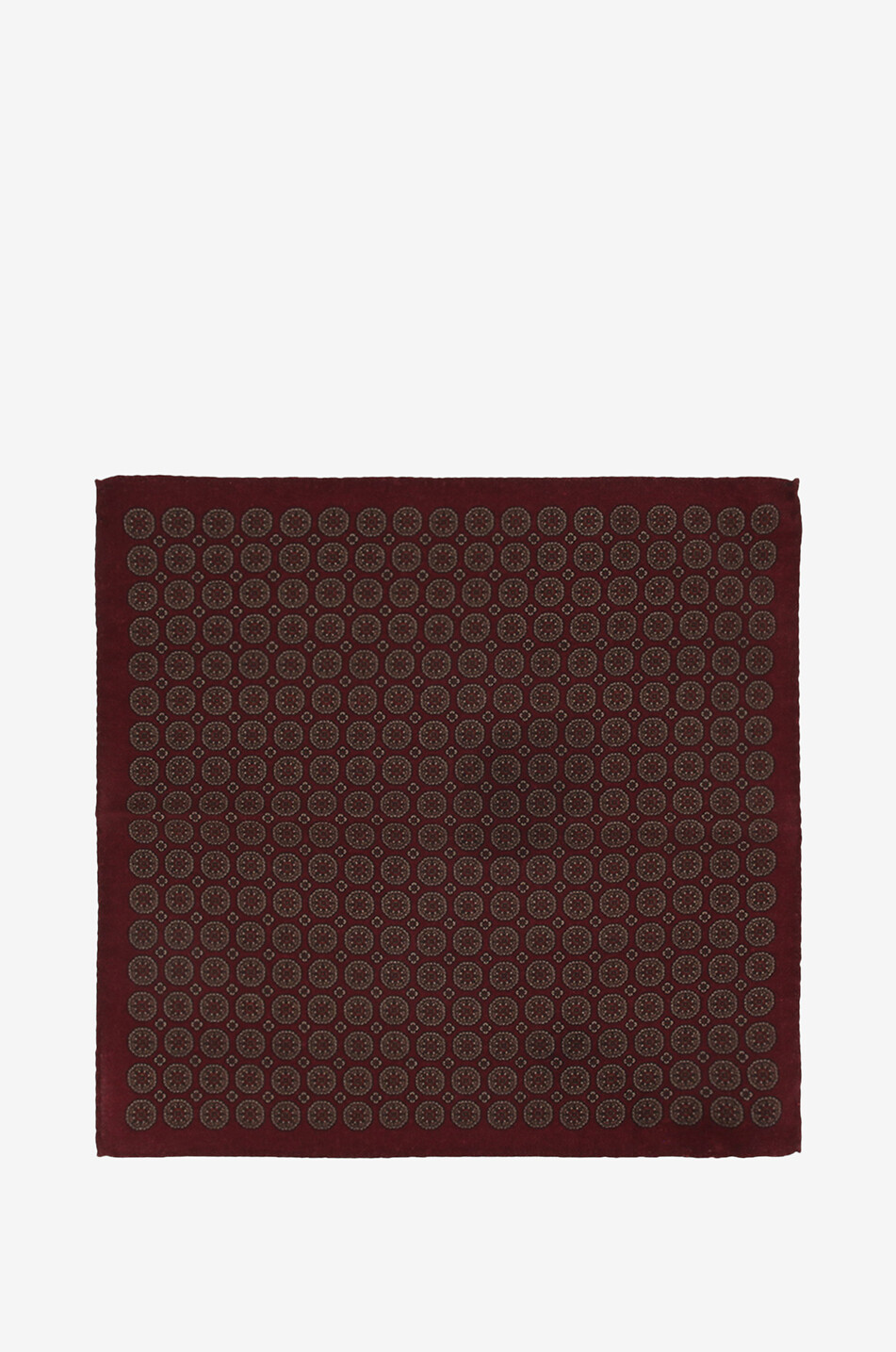 BIGI CRAVATTE Pochette en laine à motifs médaillons Homme ROUGE FONCÉ 1