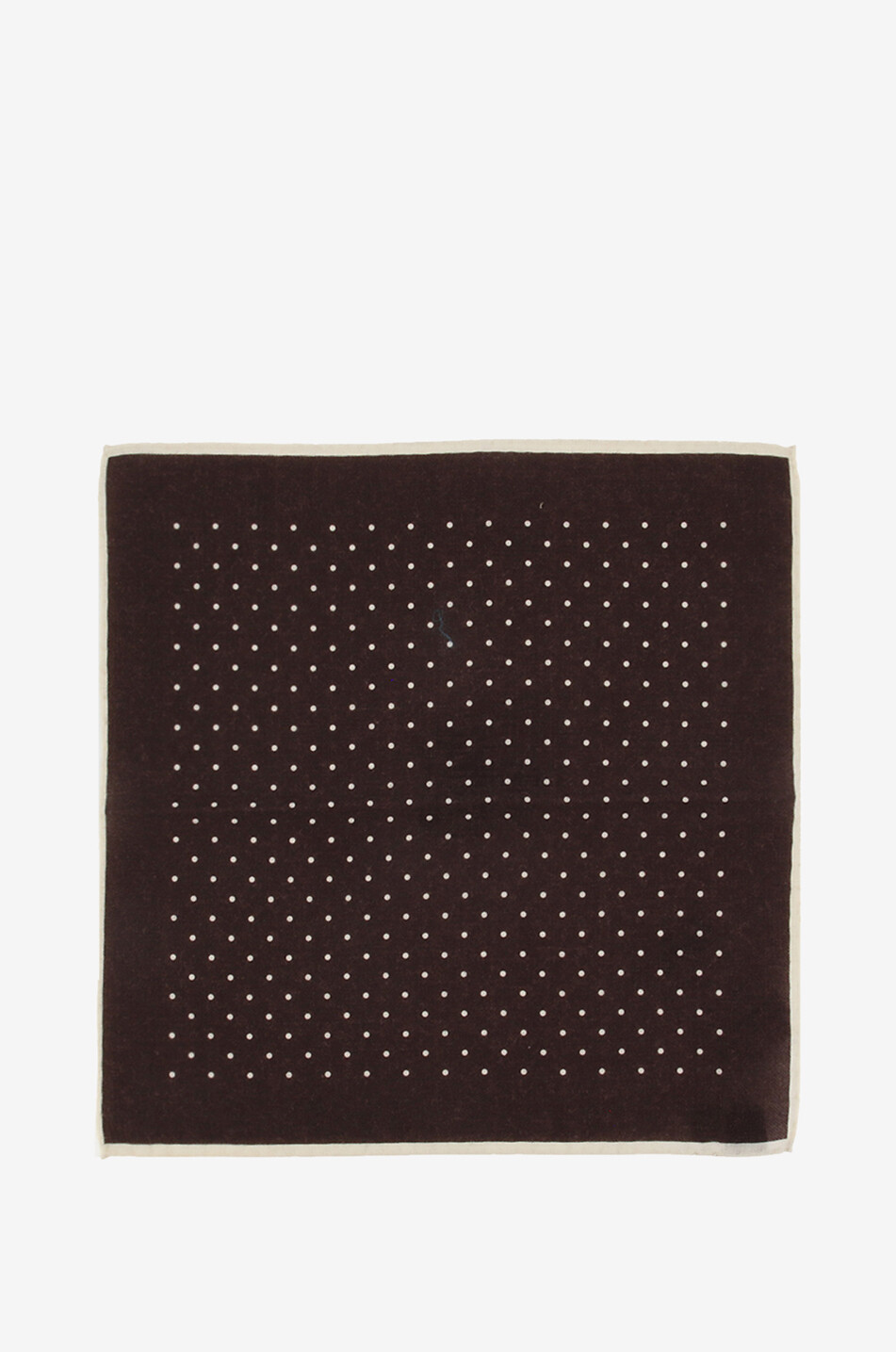 BIGI CRAVATTE Polka dot printed wool pocket square Men MEDIUM BROWN 1