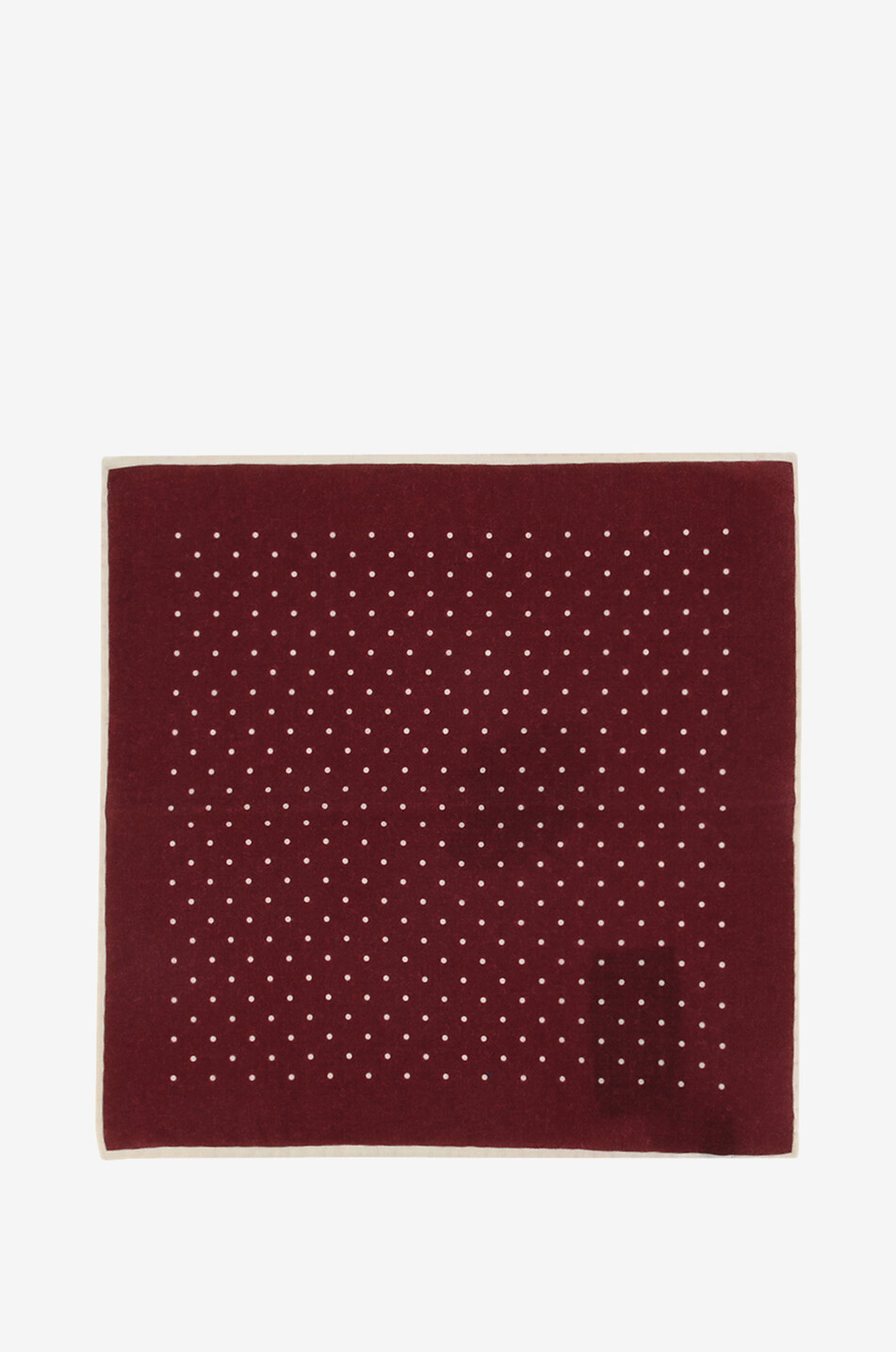 BIGI CRAVATTE Polka dot printed wool pocket square Men DARK RED 1