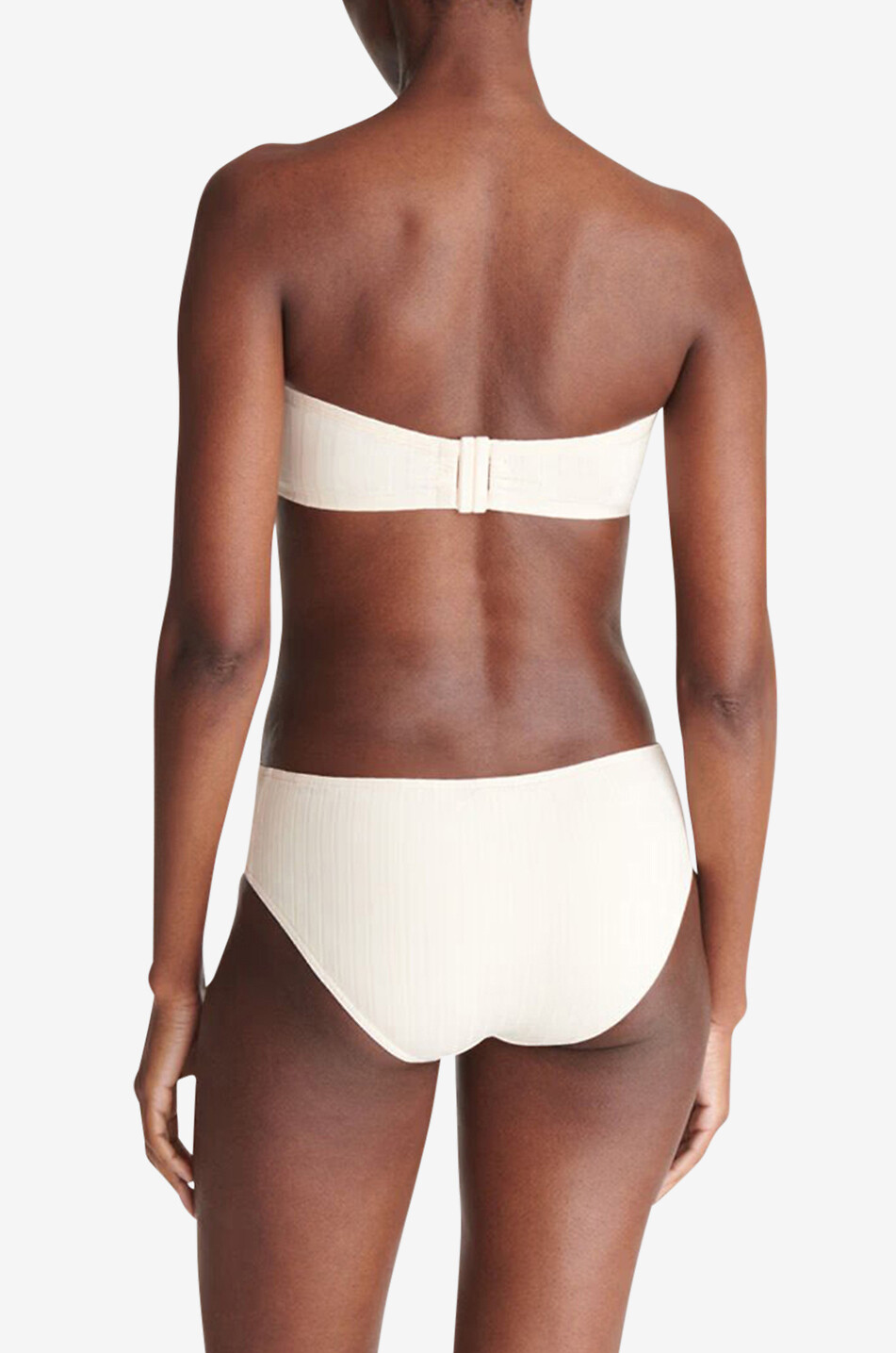 ERES Bas de bikini côtelé taille basse Terra Femme BLANC CASSE 4