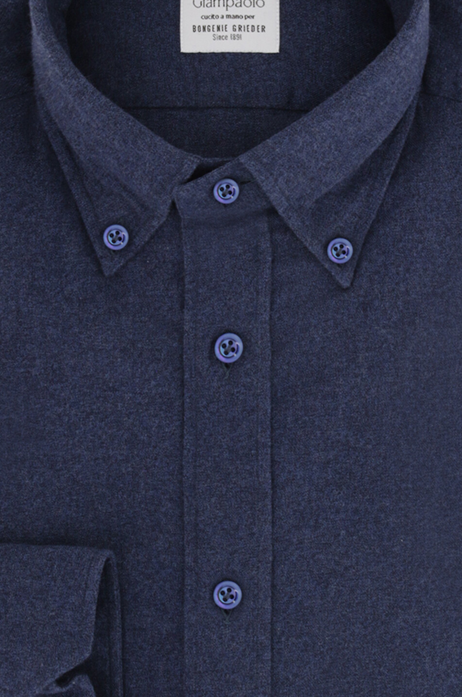 Cotton flannel long-sleeve shirt