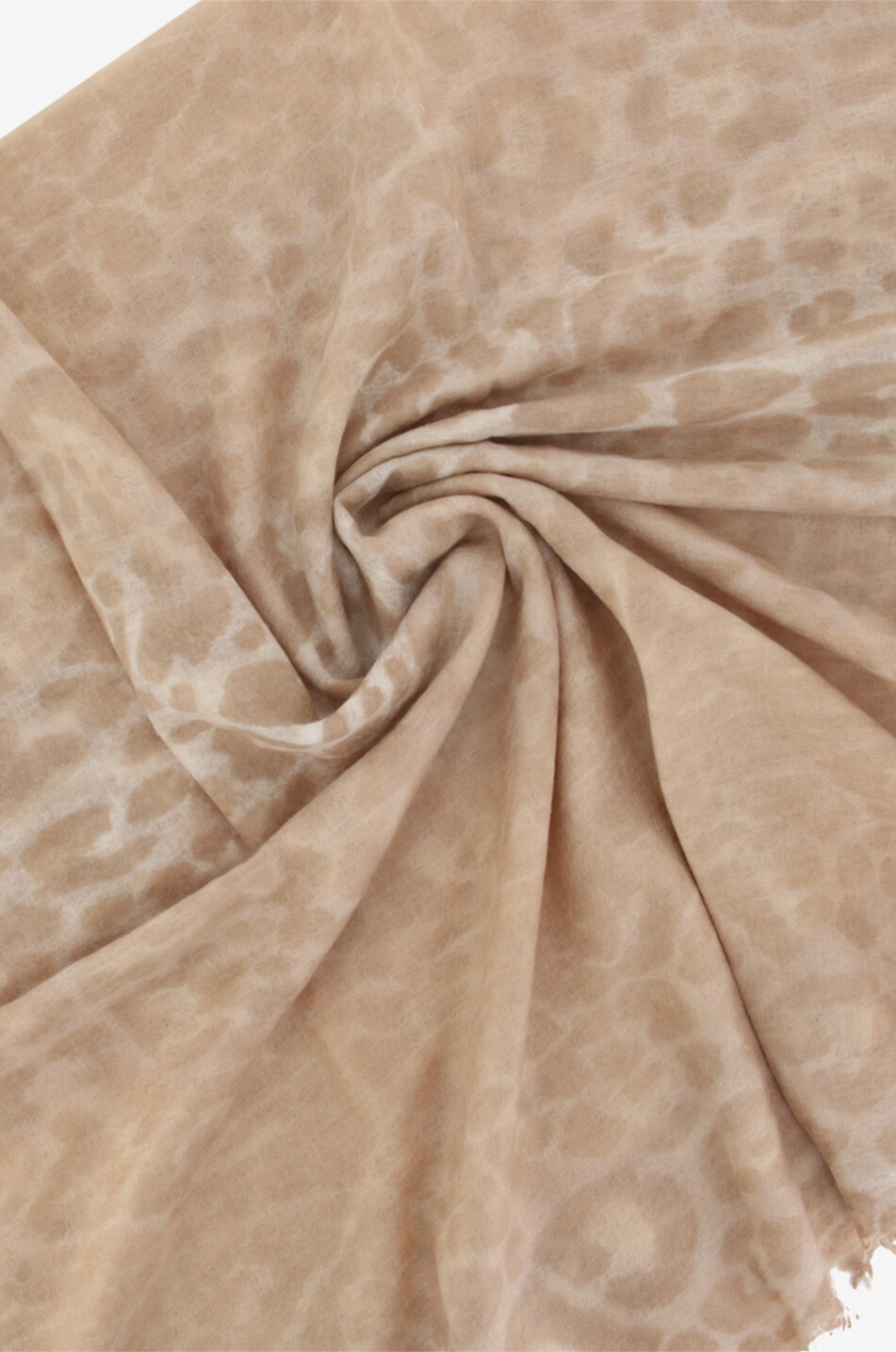 HEMISPHERE Étole en cachemire tâches léopard Mika Femme CAMEL 2