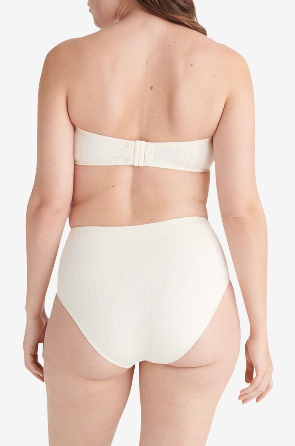 ERES Haut de bikini bandeau côtelé Playa Femme BLANC CASSE 3