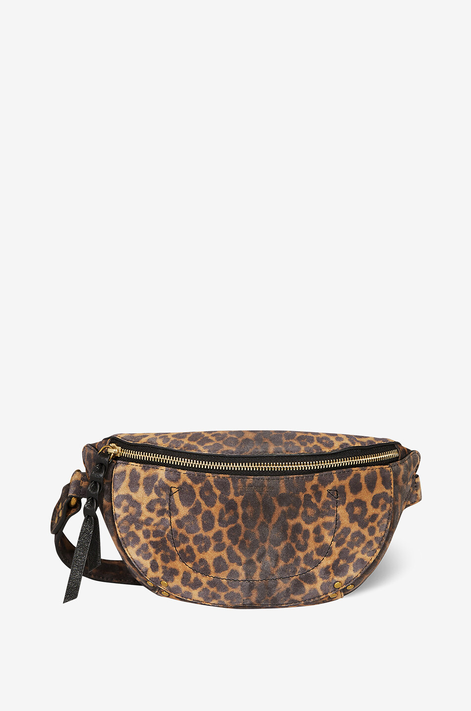 Lino suede and grained leather belt bag