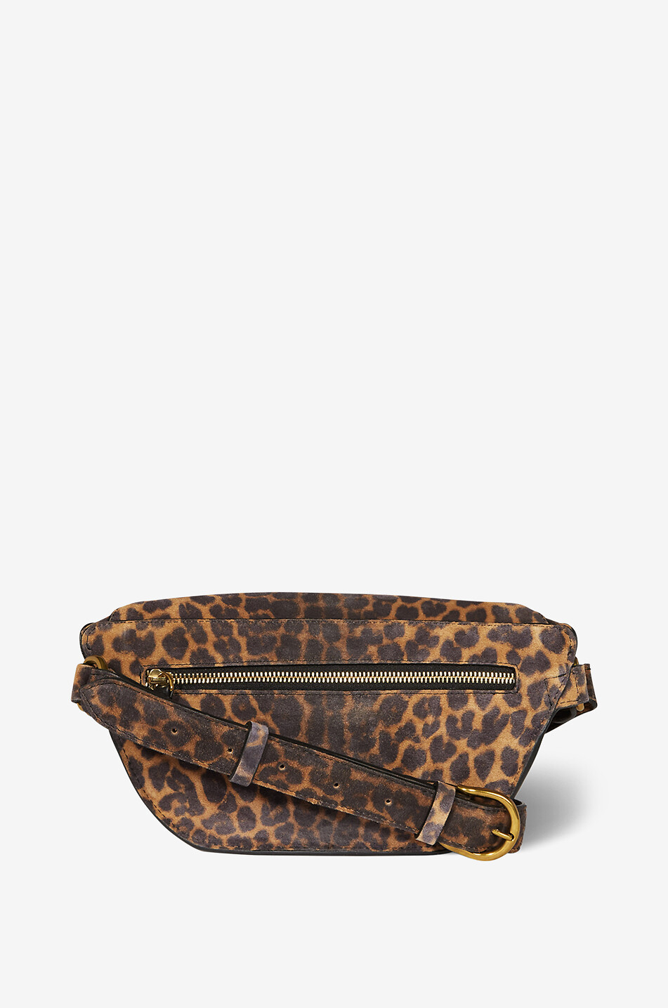 JEROME DREYFUSS Sac banane en daim et cuir grainé Lino Femme MARRON FONCÉ 4