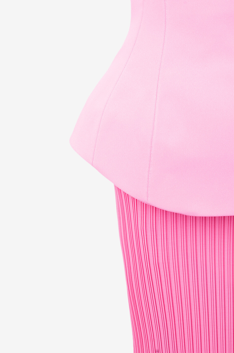 SOLACE LONDON The Arella bustier peplum dress with pleated skirt Women PINK 3