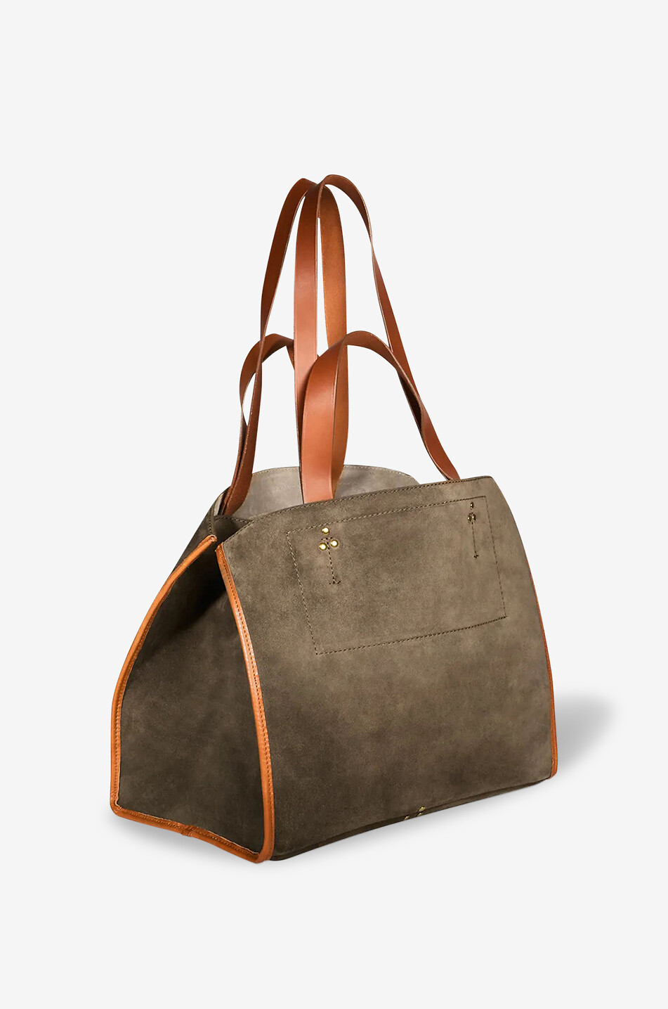 JEROME DREYFUSS Sac cabas en cuir Léon M Femme MARRON FONCÉ 2