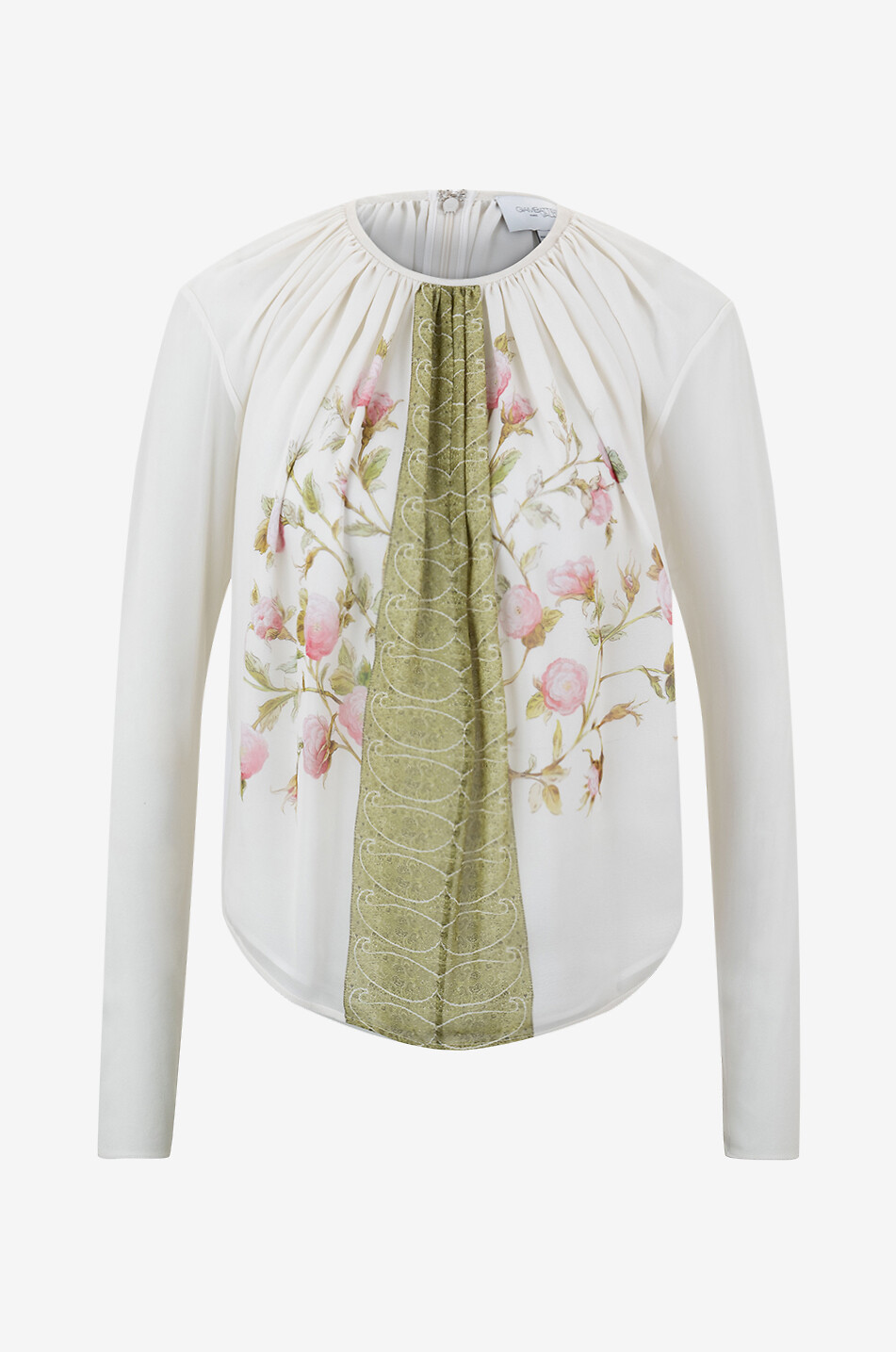 GIAMBATTISTA VALLI Floral Wallpaper printed silk georgette blouse Women WHITE 2
