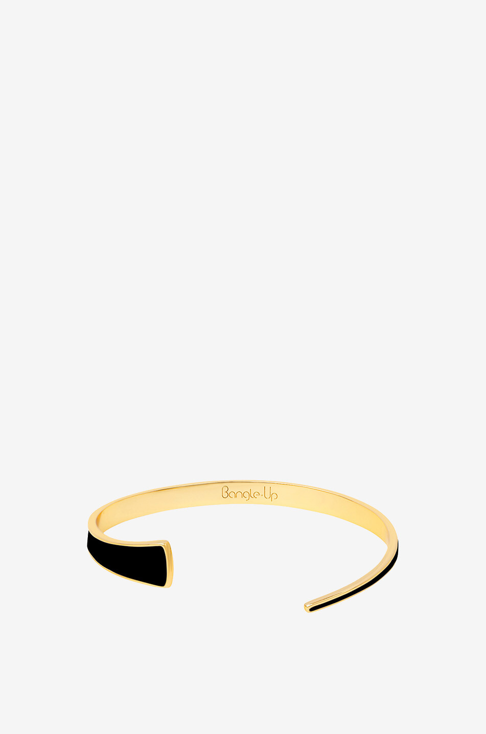 Asymmetrischer emaillierter Armreif Tara Noir