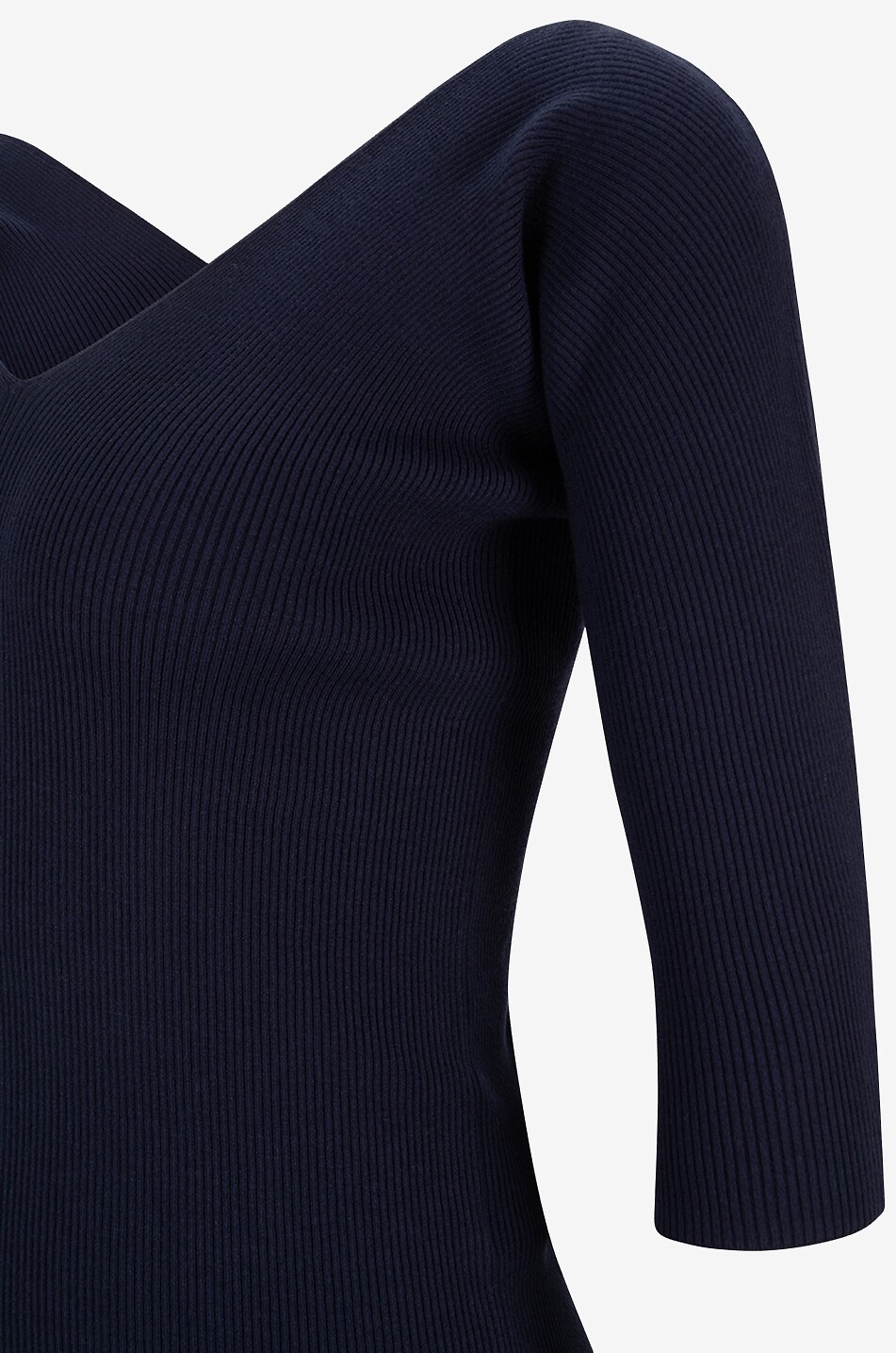 WEEKEND MAX MARA Oceano fine-gauge sheath jumper with V-necks Women DARK BLUE 3