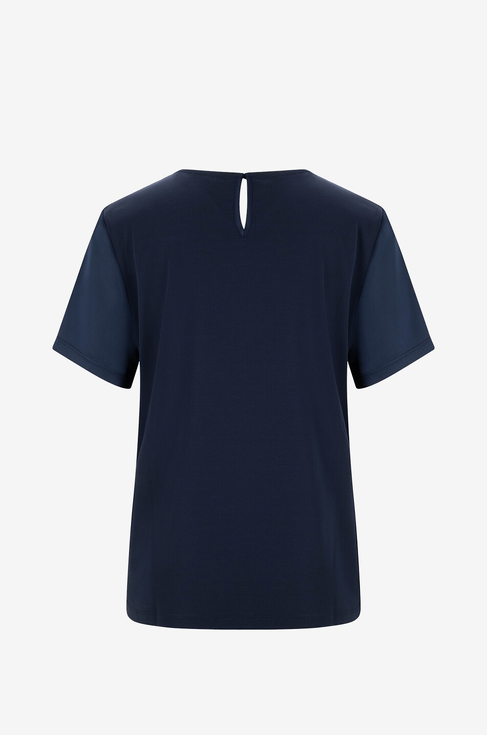 WEEKEND MAX MARA T-shirt à manches courtes en satin et jersey Gilbert Femme BLEU FONCE 2