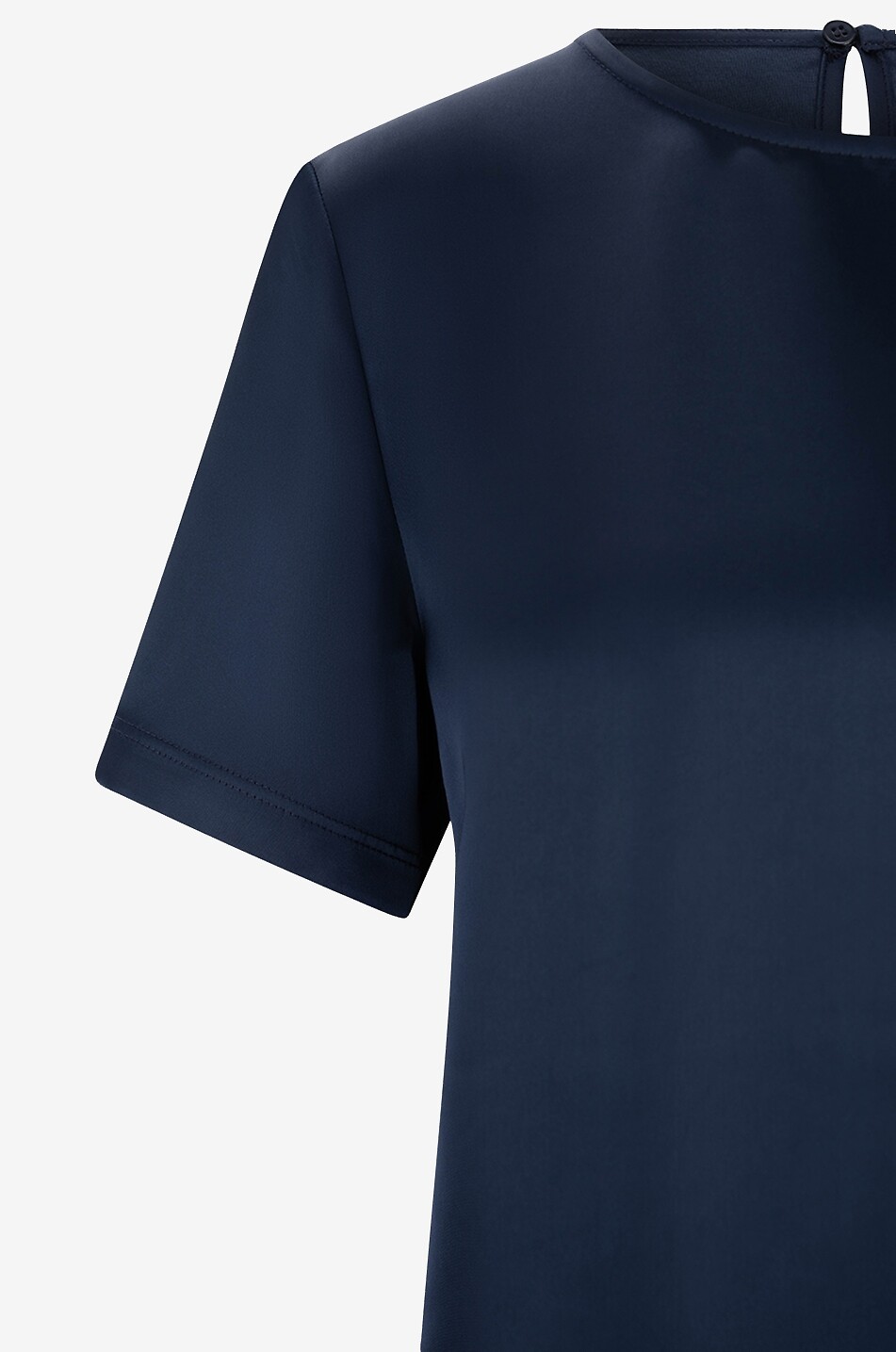 WEEKEND MAX MARA T-shirt à manches courtes en satin et jersey Gilbert Femme BLEU FONCE 3