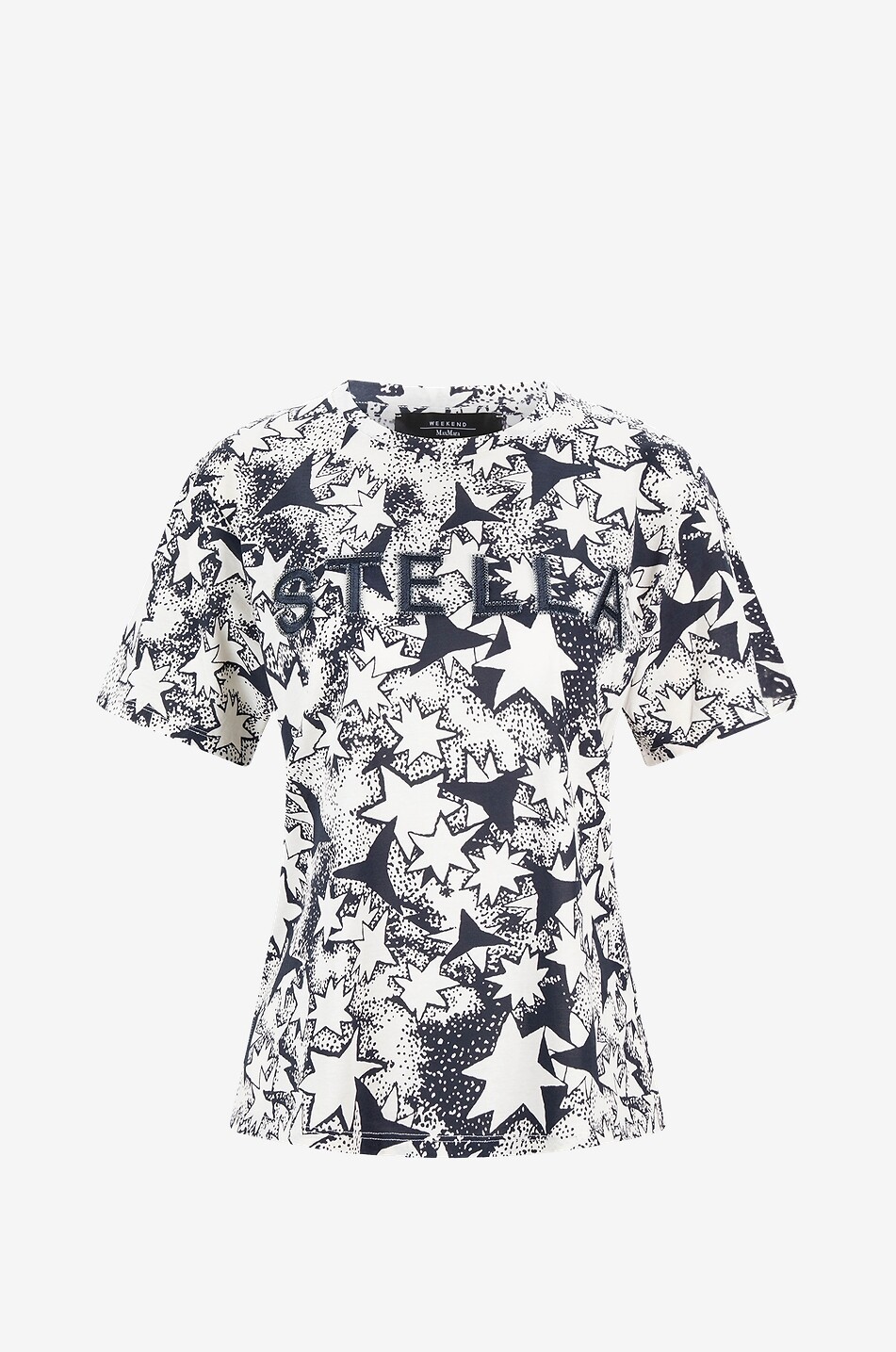 WEEKEND MAX MARA Radio printed and embroidered short-sleeve T-shirt Women DARK BLUE 1
