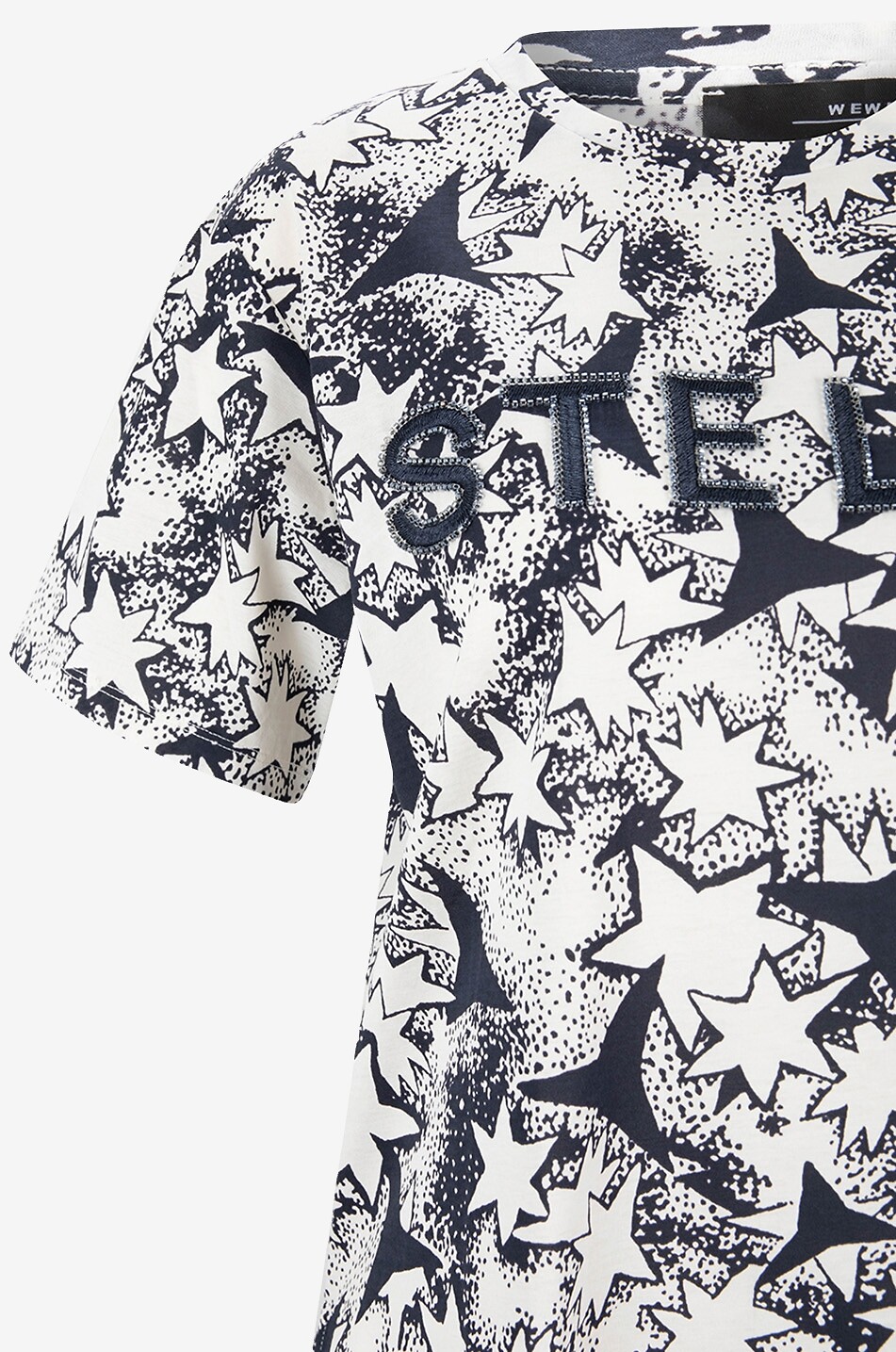 WEEKEND MAX MARA Radio printed and embroidered short-sleeve T-shirt Women DARK BLUE 3