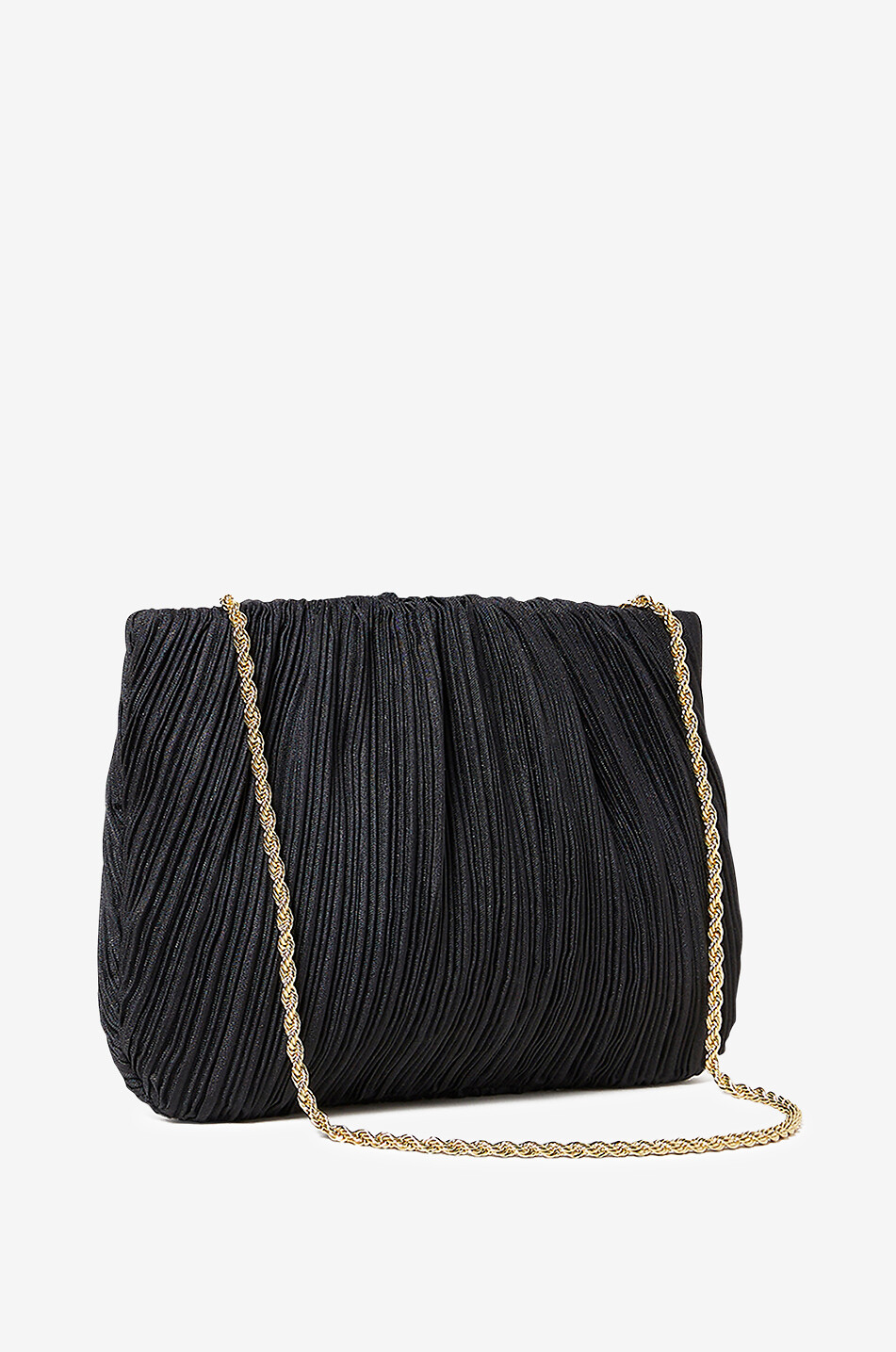 LOEFFLER RANDALL Brit pleated fabric clutch Women BLACK 2