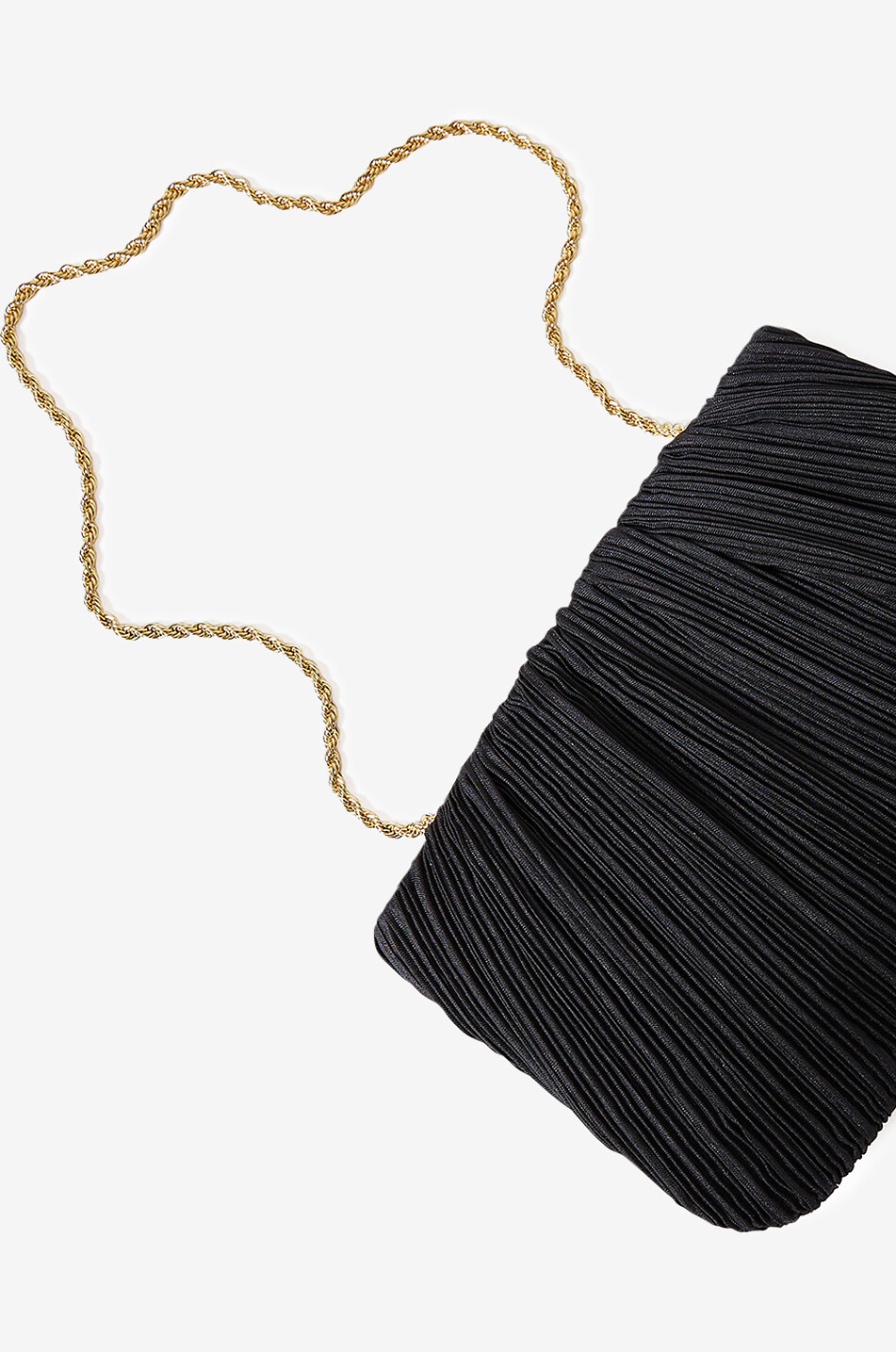 LOEFFLER RANDALL Brit pleated fabric clutch Women BLACK 5