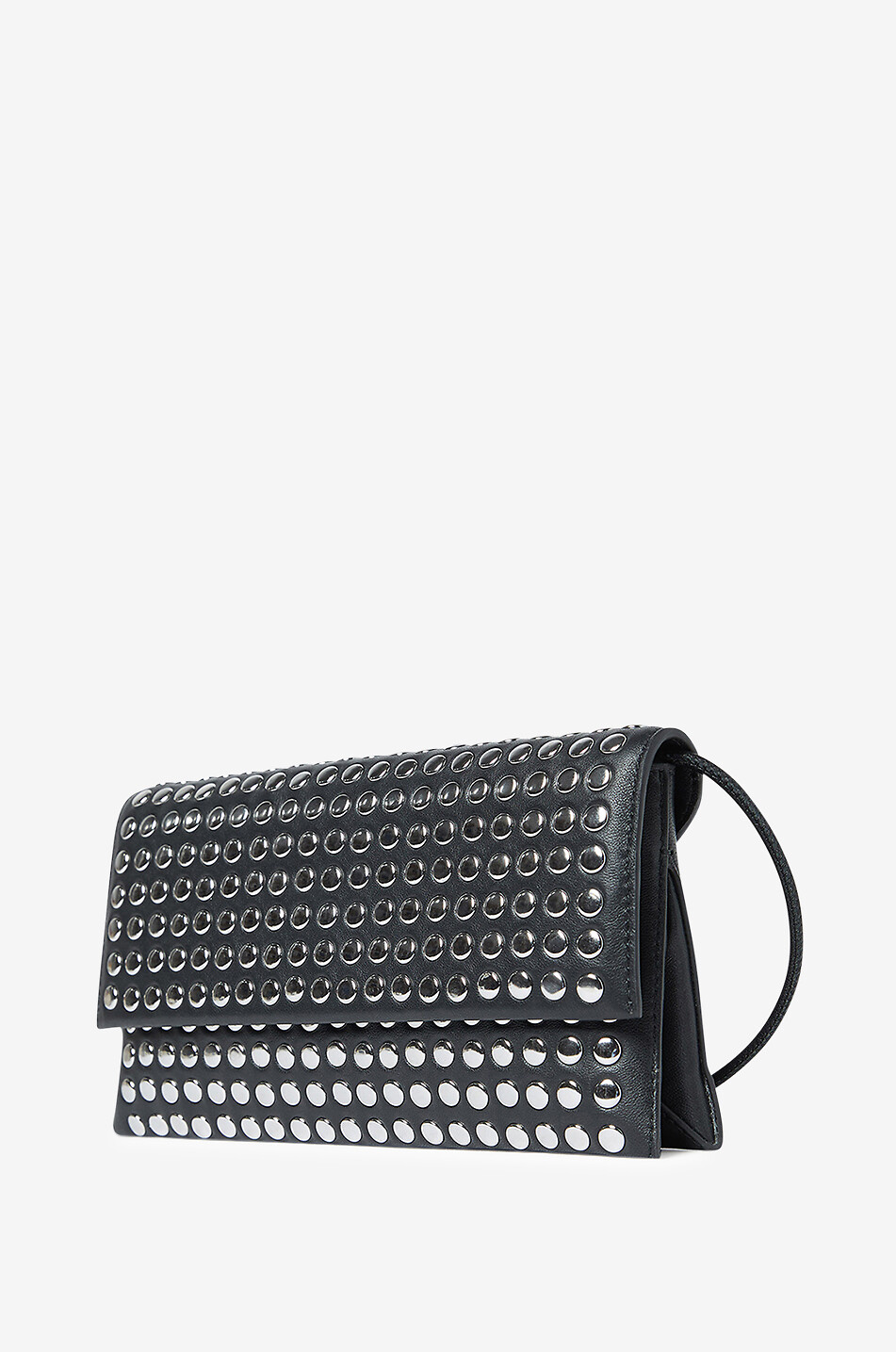 LOEFFLER RANDALL Charlee studded nappa leather clutch Women BLACK 5