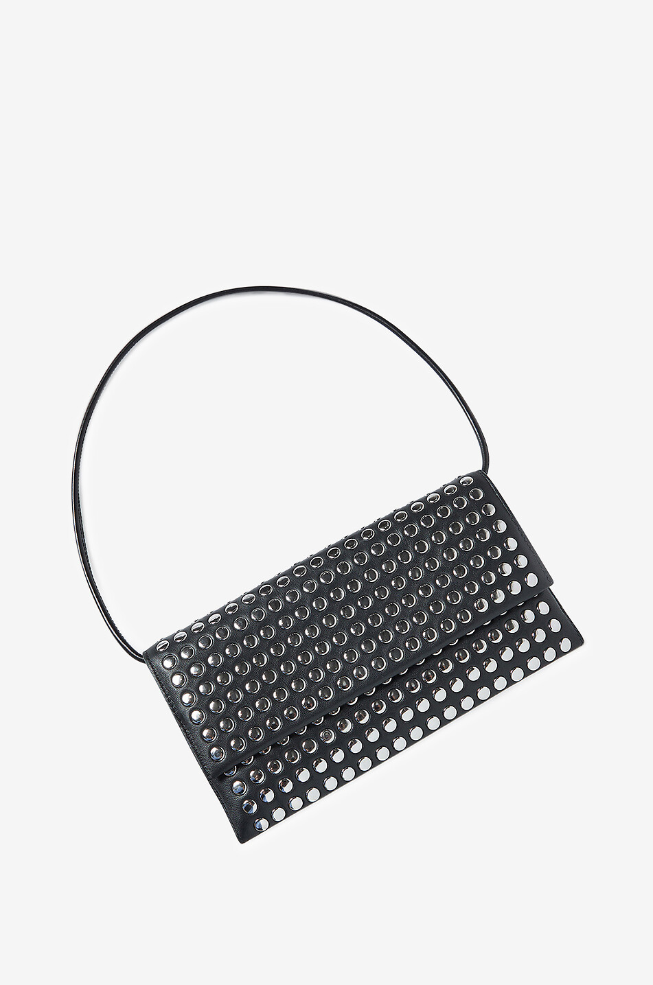 LOEFFLER RANDALL Charlee studded nappa leather clutch Women BLACK 6