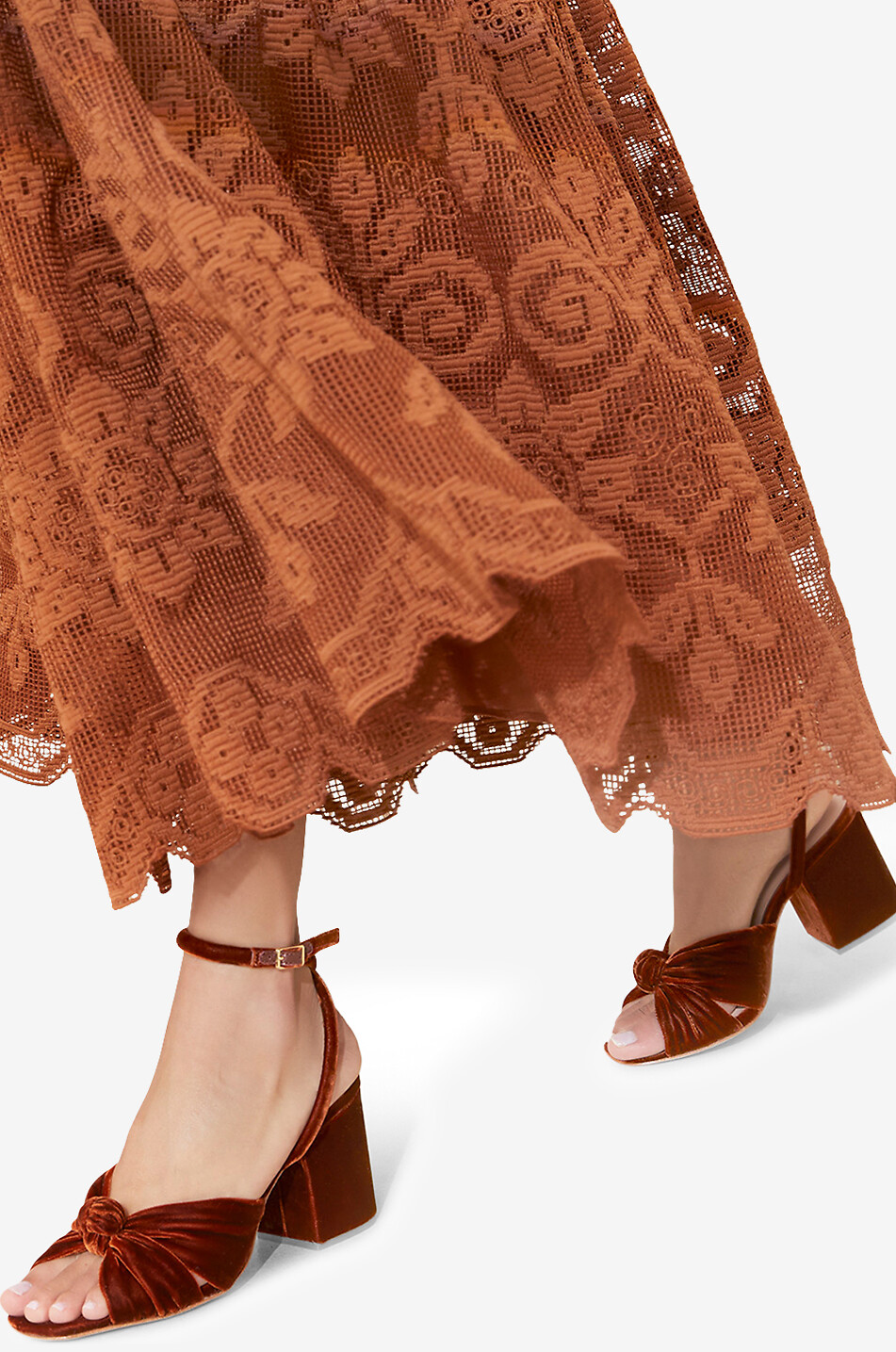 Fiamma 75 heeled velvet sandals