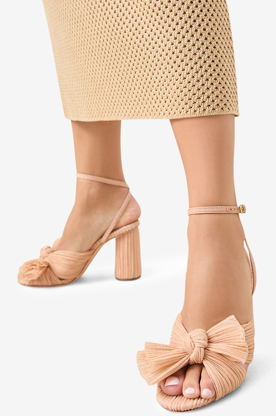 Camellia 90 heeled glittering tulle sandals