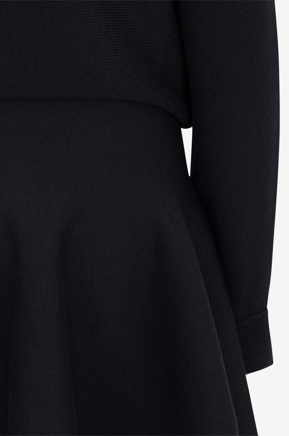 ALAÏA Mini-Strickkleid mit Fledermausärmeln Damen SCHWARZ 5