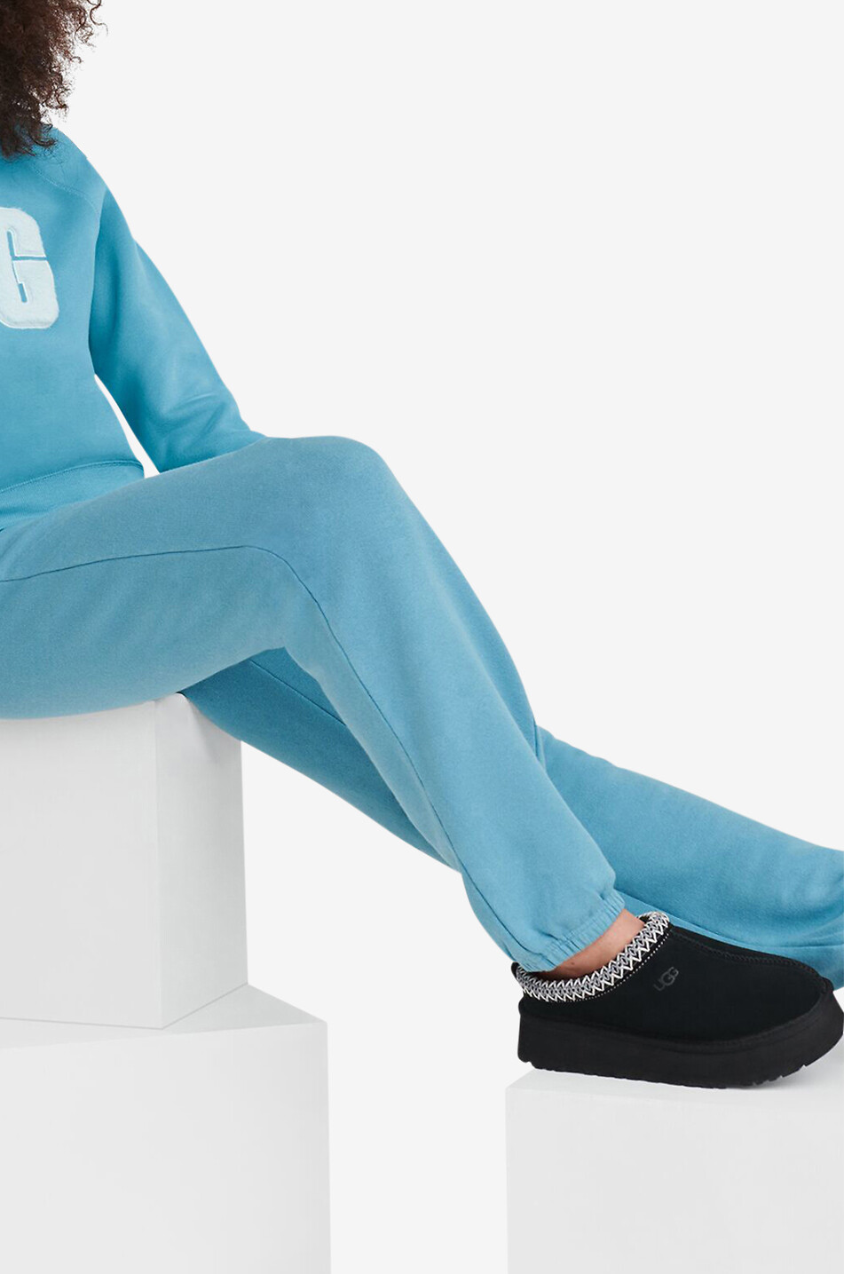 UGG Gefütterte Wildleder-Pantoffeln Tazz Damen SCHWARZ 3