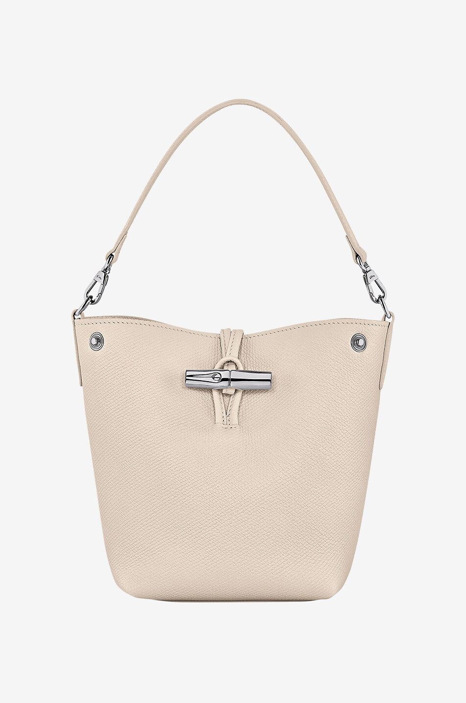 Sac seau en cuir grainé Bambou XS