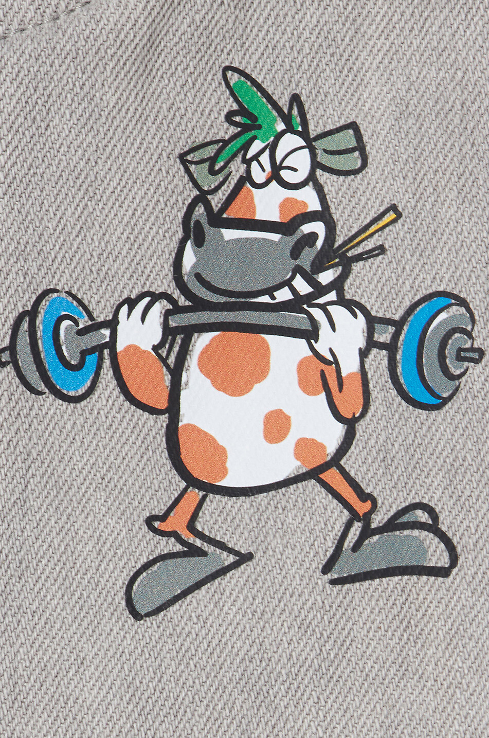 Denim- und Strick-Bomberjacke für Jungen Sporty Farm Animals
