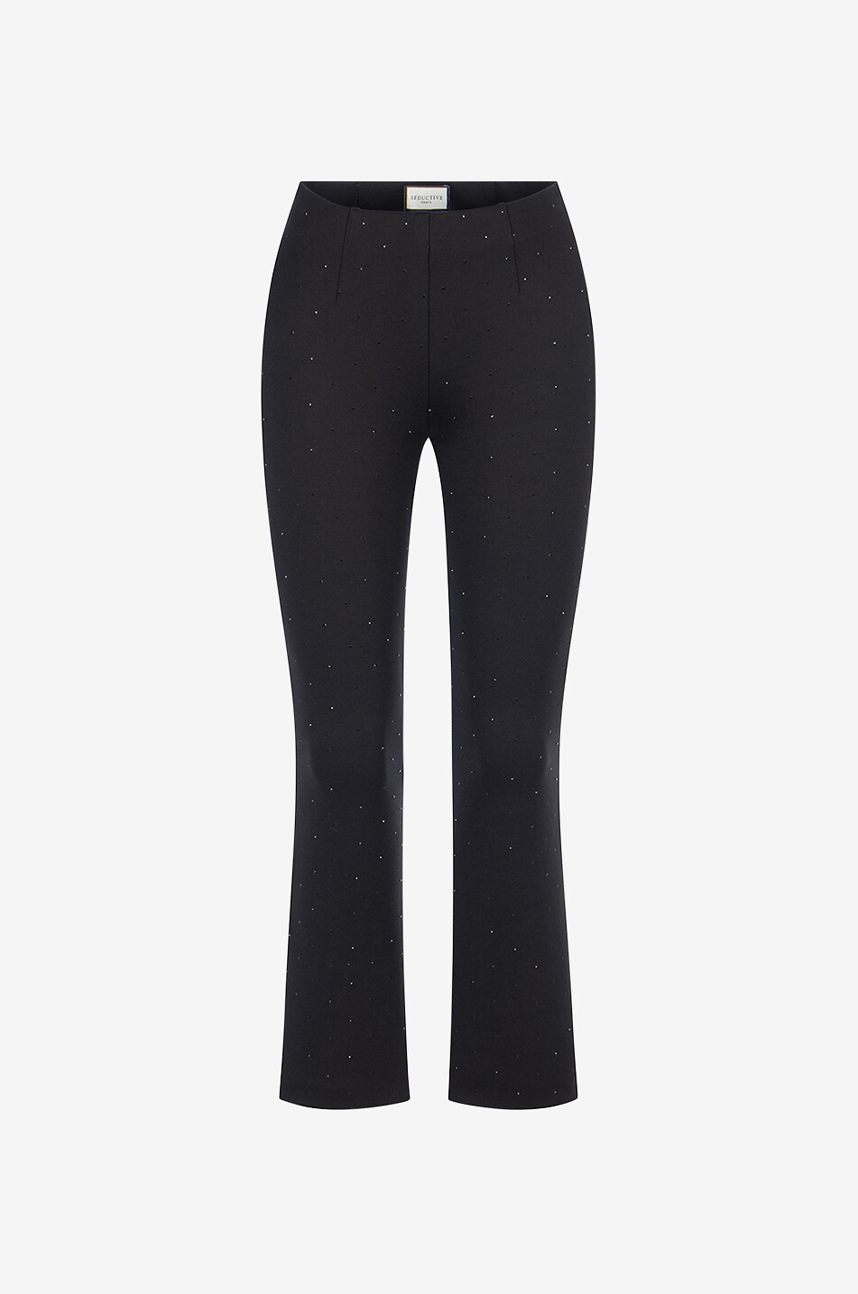Pantalon slim en jersey à cristaux Cindy