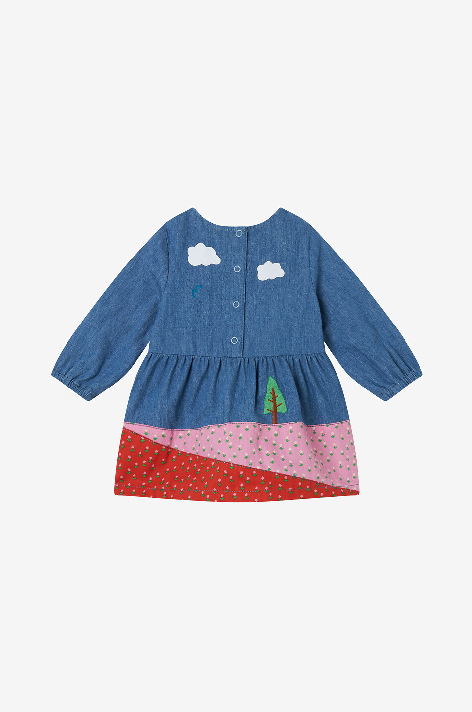 STELLA McCARTNEY KID Baby-Jeanskleid mit Stickereien Farm Baby BLAU 2