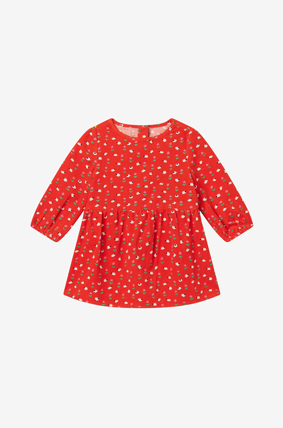 STELLA McCARTNEY KIDS Robe en velours côtelé bébé Sheep & Florals Bébé ROUGE 1