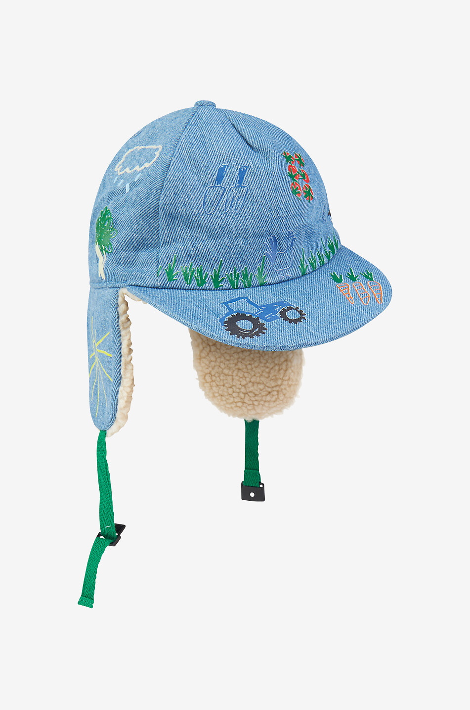 Farm children's denim cap