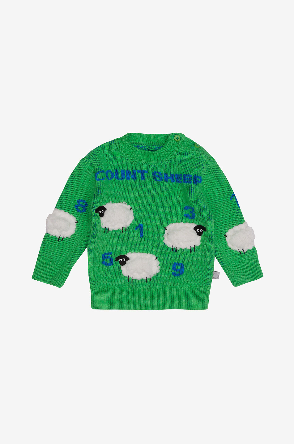 STELLA McCARTNEY KID Count Sheep baby jacquard jumper Baby GREEN 1