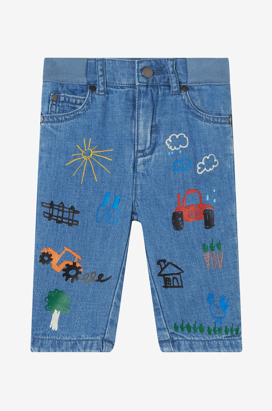 Farm printed baby jeans