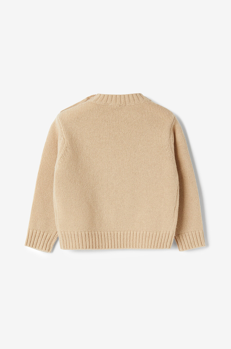 IL GUFO Lion embroidered baby crewneck wool jumper Baby BEIGE 2