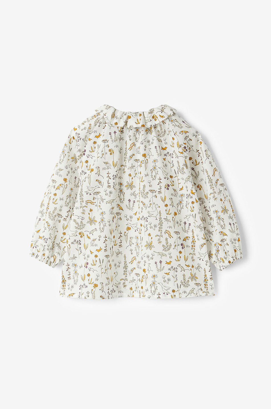 Baby-Bluse mit Tier- und Blütenprints