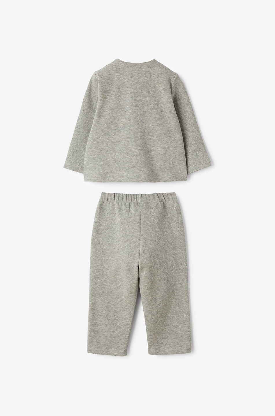 Heart-pocket-adorned baby jogging suit