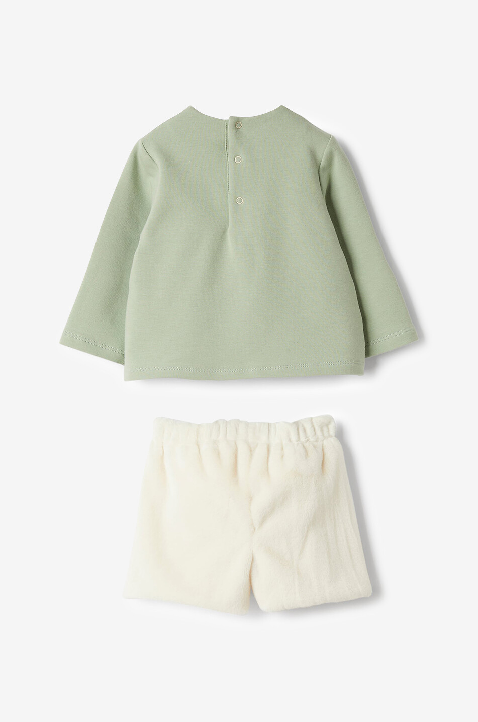 Rabbit appliqué baby shorts and T-shirt set