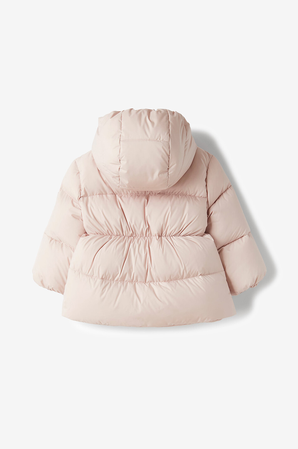 Hooded flared baby down jacket