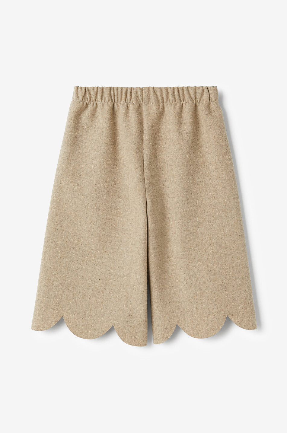 Baby scalloped wide-leg trousers