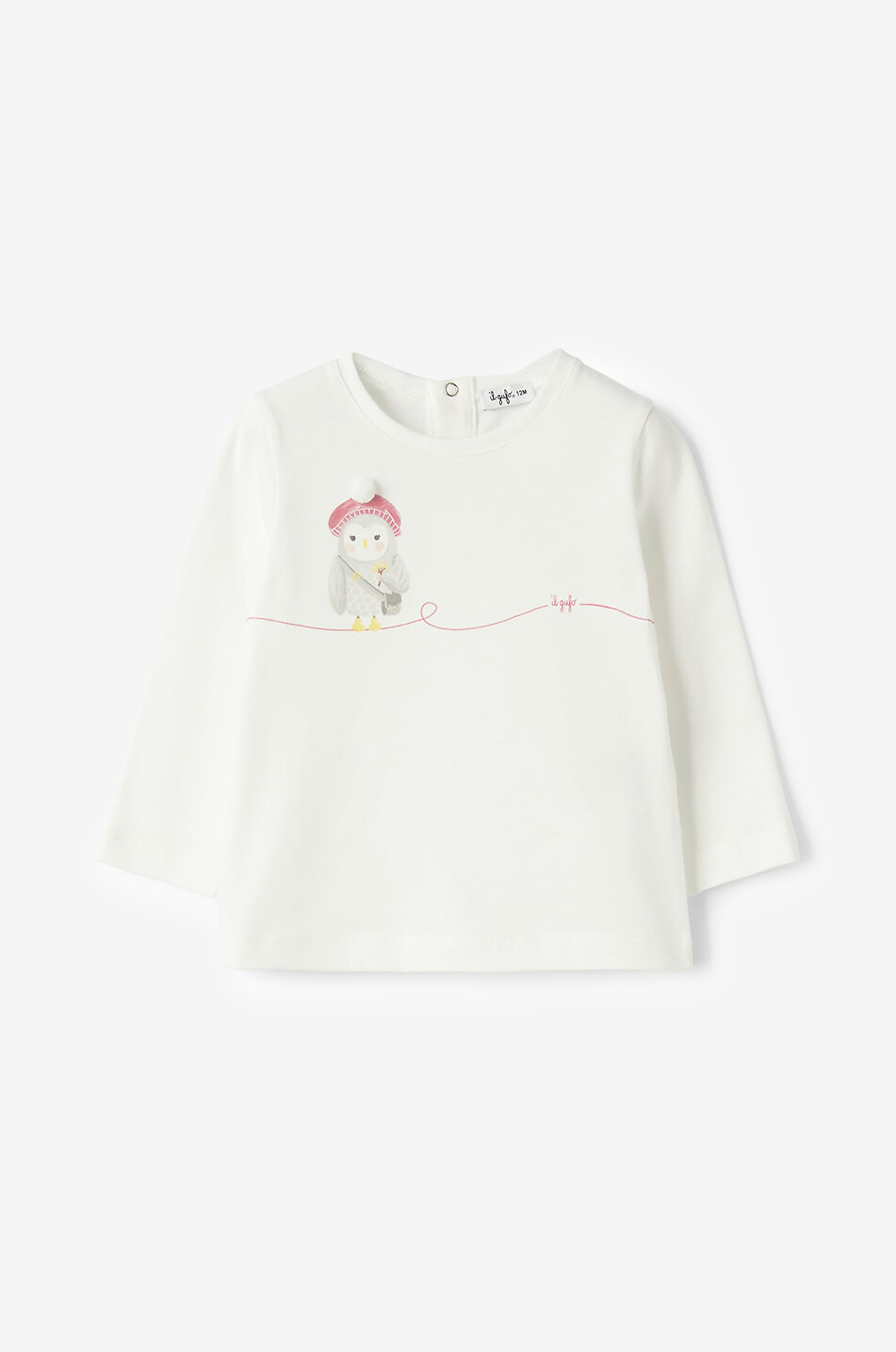 T-shirt à manches longues bébé imprimé hibou
